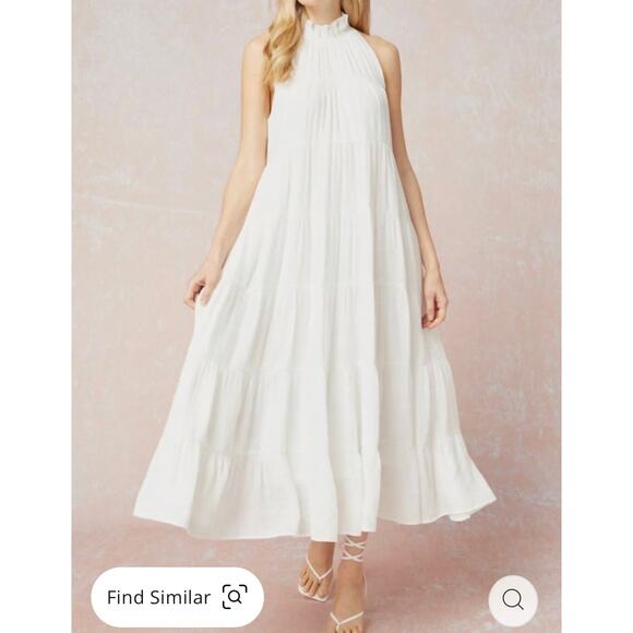 NWT Entro Black Mock Neck Sleeveless Tiered Maxi Dress Flowy Boho Small - Picture 11 of 11